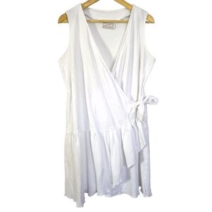 Vintage‎ Wear-Abouts White Knit Wrap Swim Coverup Tunic